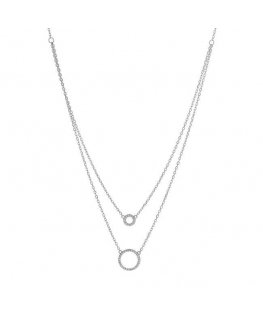 Again Jewelry Double silver pendant with rings AJNA0030