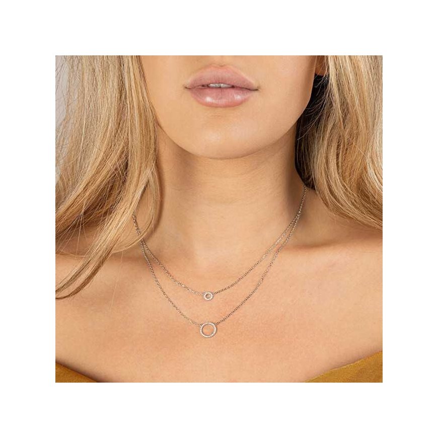 Again Jewelry Double silver pendant with rings AJNA0030 – 2