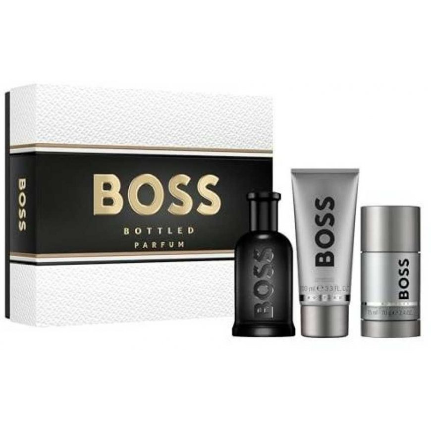 Hugo Boss BOSS Bottled Parfum Giftset rinkinys vyrams (PP kvepalai, 100 ml + dezodorantas, 75 ml + dušo želė, 100 ml) – 2