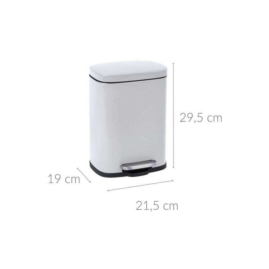 Bathroom basket with pedal Easy Close 5l, white, Wenko – 3