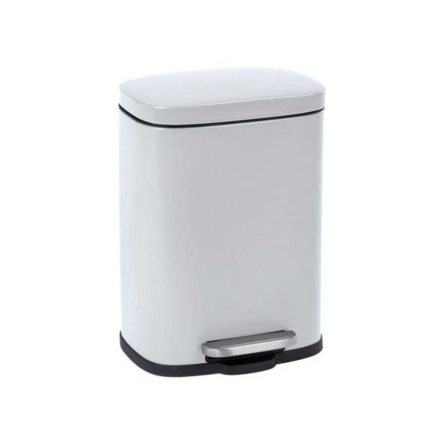 Bathroom basket with pedal Easy Close 5l, white, Wenko – 5
