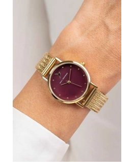 Laikrodis Emily Westwood Burgundy Whisper Gold EKF-5914GQ