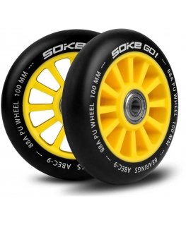 Soke Kółka do hájnogi 100 mm yellow 2 pcs