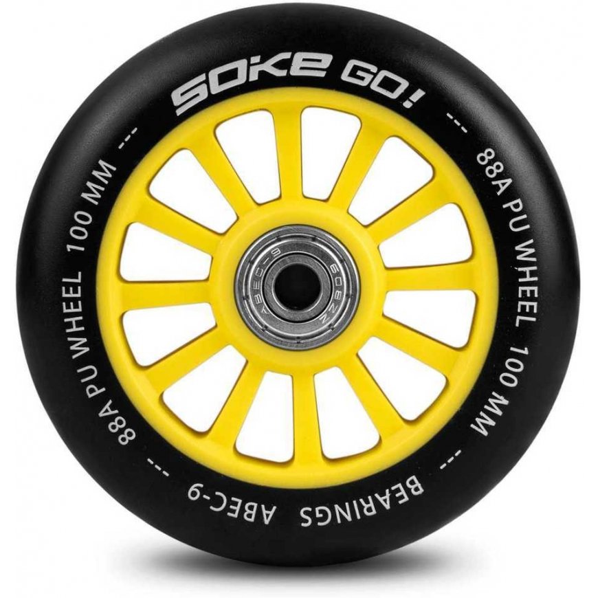 Soke Kółka do hájnogi 100 mm keltainen 2 kpl – 2
