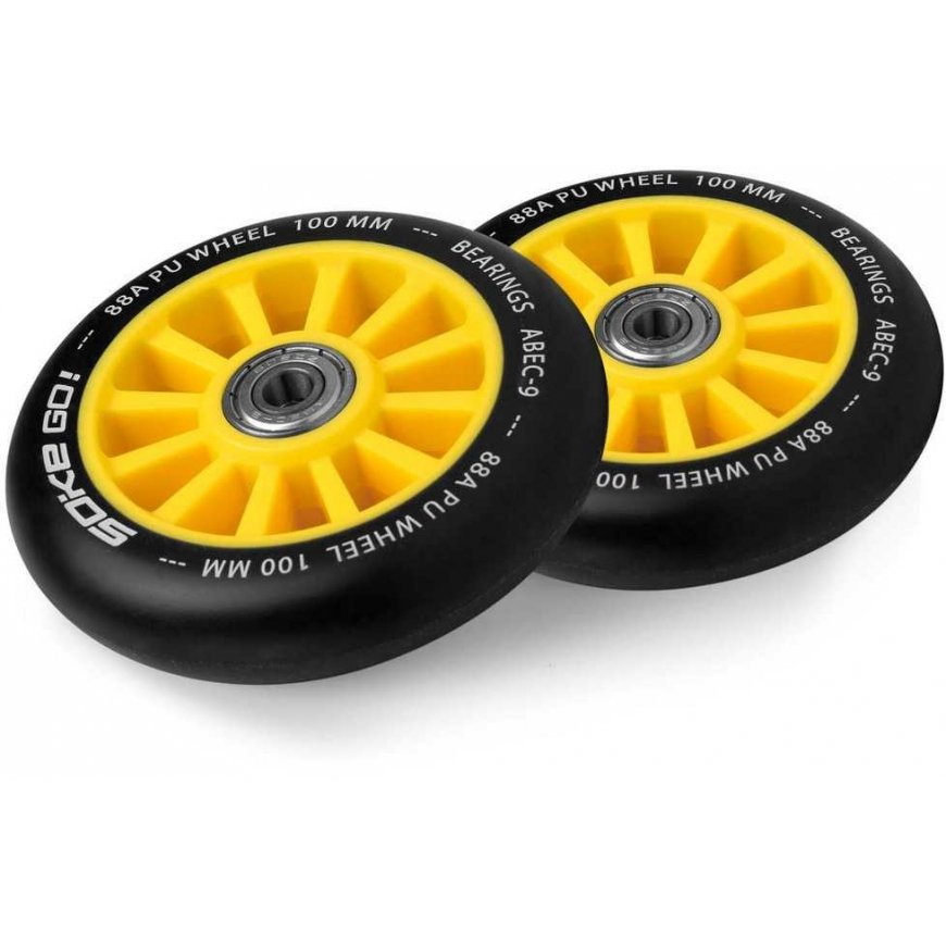 Soke Kółka do hájnogi 100 mm keltainen 2 kpl – 3