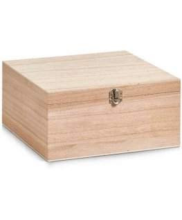 Zeller Lockable wooden box, 26 x 26 x 12.5 cm