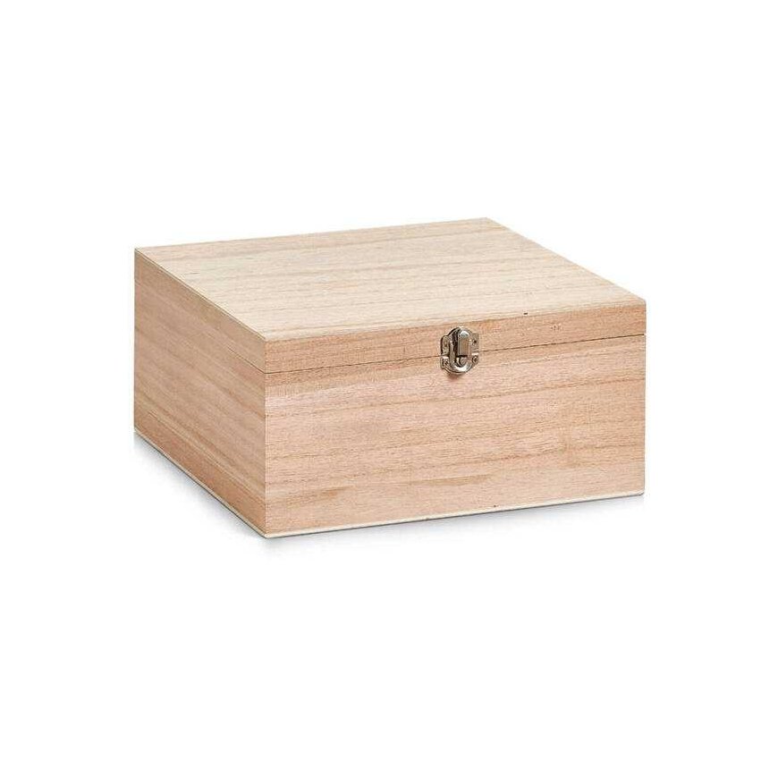 Zeller Lockable wooden box, 26 x 26 x 12.5 cm