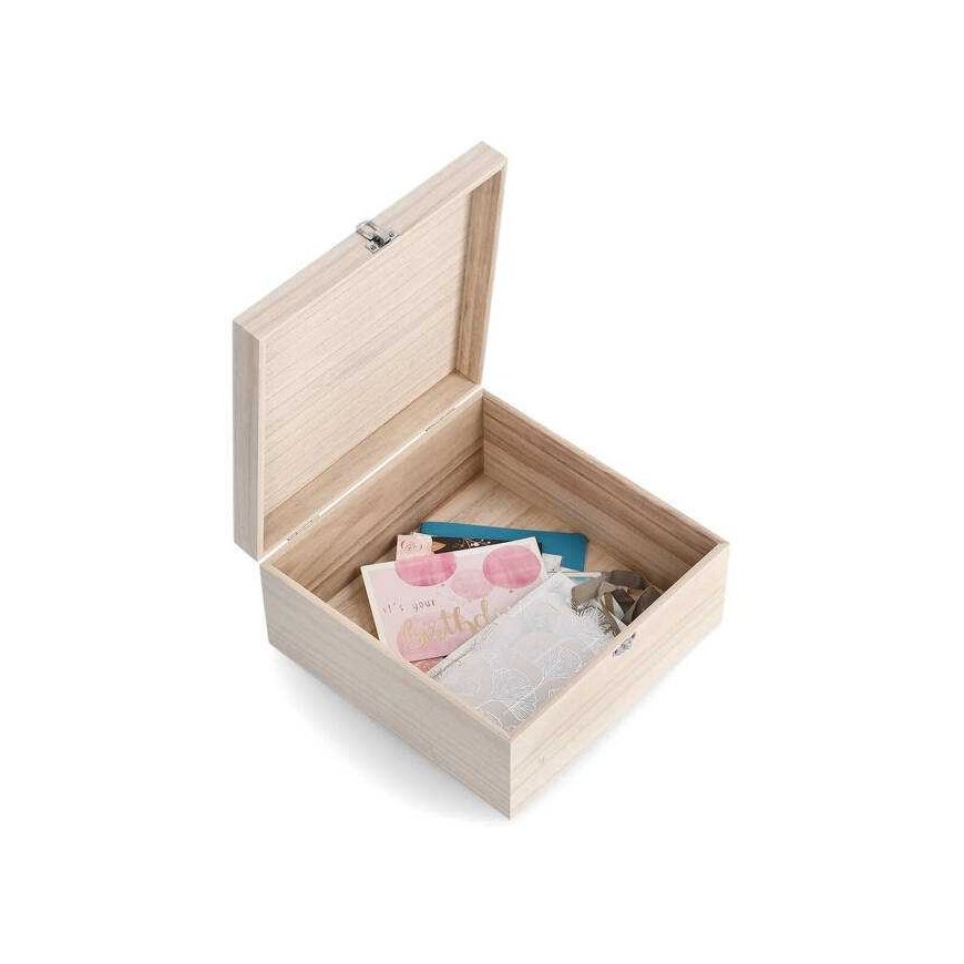 Zeller Lockable wooden box, 26 x 26 x 12.5 cm – 3