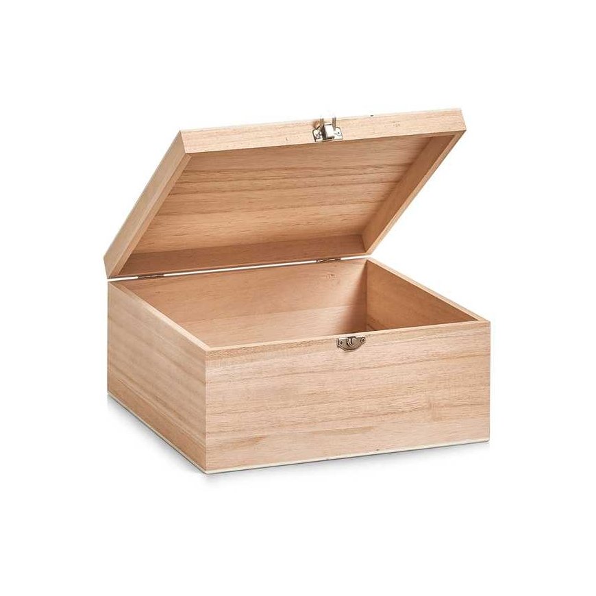 Zeller Lockable wooden box, 26 x 26 x 12.5 cm – 5