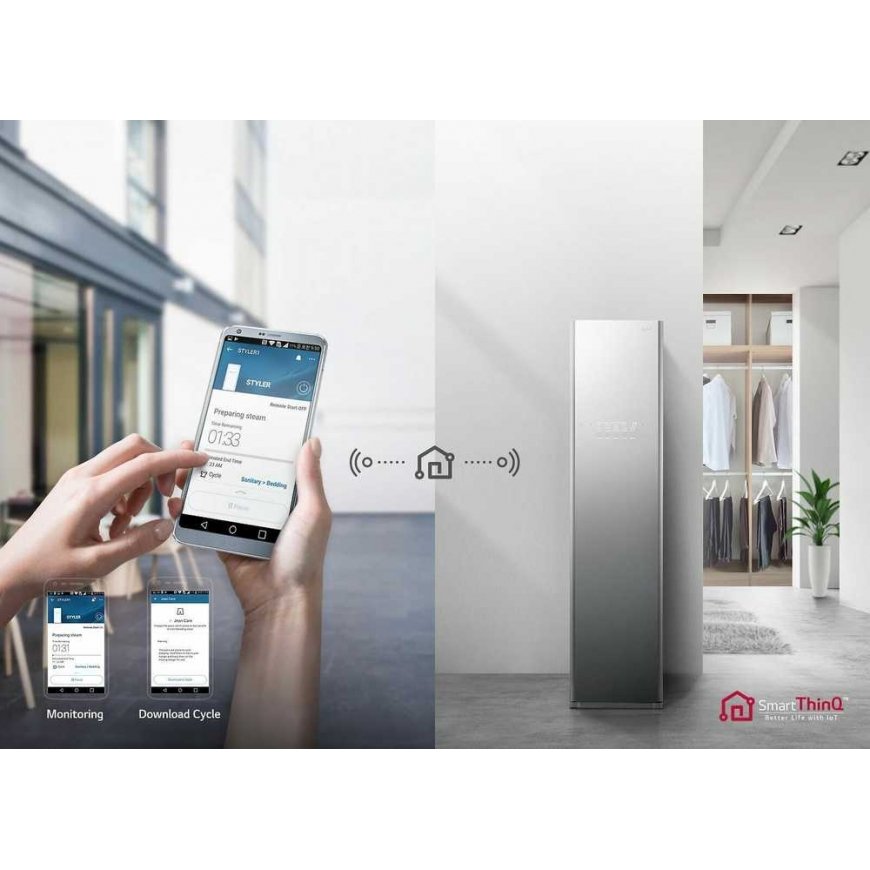 LG Styler S3MFC fridge freezer, musta peilaava ovi – 5
