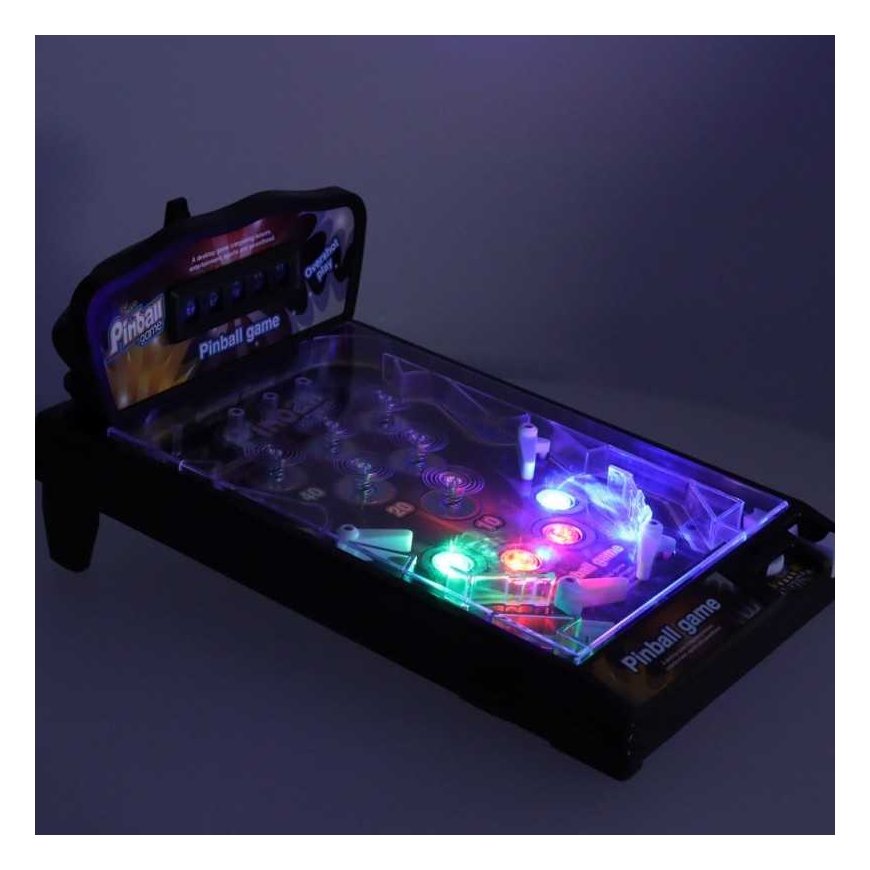 Ikonka Pinball flipper arcade game table with lights and music – 2