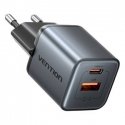 GaN Vention USB-C + USB-A 30W Charger (Gray) GaN Vention USB-C + USB-A 30W Charger (Gray)