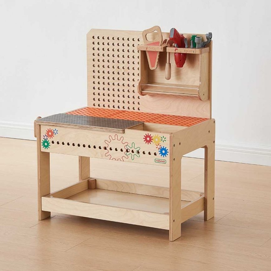 MASTERKIDZ medinės Montessori dirbtuvės STEM su įrankiais + kaina – 5