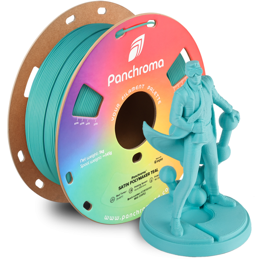 Panchroma™ PLA Satin 1,75 mm 1 kg - Satin Polymaker Teal