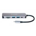 D-Link DUB-2325 knyginių kompiuterių dokas / jungčių replikatorius C tipo USB Pilka