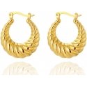 Elegant gold-plated steel earrings Elegant gold-plated steel earrings