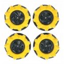 Mecanum wheel set, 80mm, x4, black/yellow with rollers, DFRobot FIT0654-1 Mecanum wheel set, 80mm, x4, black/yellow with rollers, DFRobot FIT0654-1