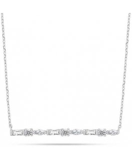 Brilio Silver Charming silver necklace with cubic zirconia NCL199W