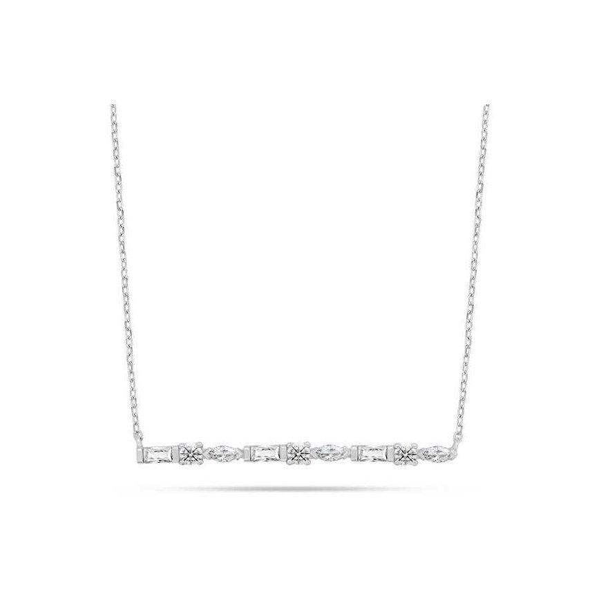 Brilio Silver Charming silver necklace with cubic zirconia NCL199W