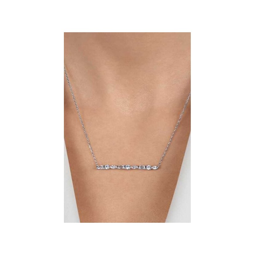 Brilio Silver Charming silver necklace with cubic zirconia NCL199W – 2
