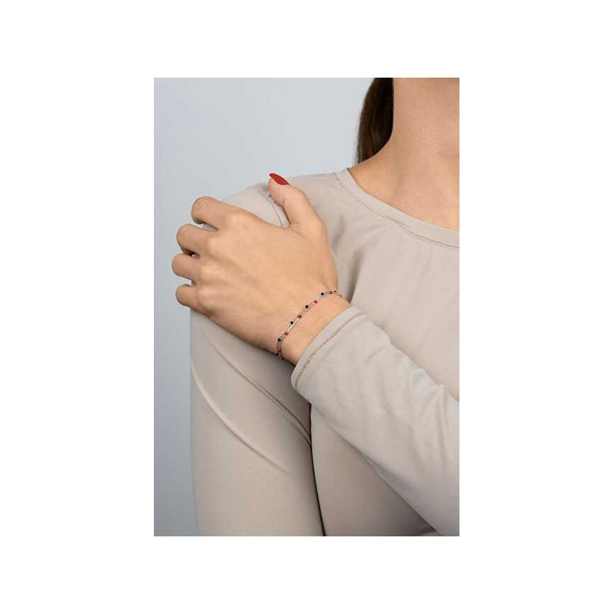 Brilio Silver Double Silver Bead Bracelet BRC230WBCR – 3