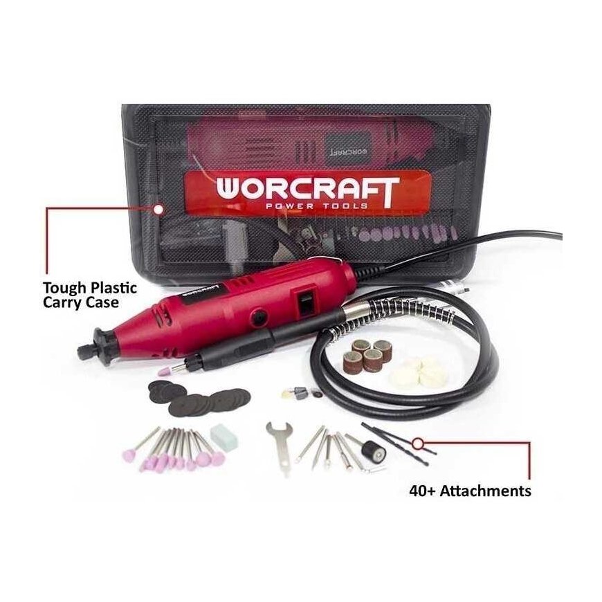 Worcraft flexible shaft grinder with accessories (40 pcs) 135W