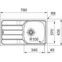 Franke Spark stainless steel sink, SKN 611-78/44 Franke Spark stainless steel sink, SKN 611-78/44