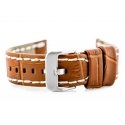 Pacific W49 leather watch strap - camel/white - 24mm Pacific W49 leather watch strap - camel/white - 24mm