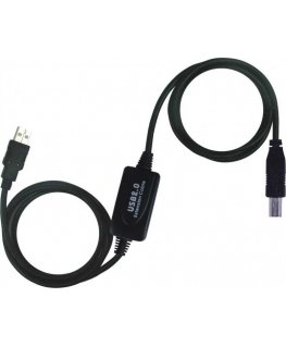 PremiumCord USB Cable USB-A – USB-B 10 m Black (ku2rep10ab)