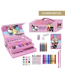 Kelioninis CERDÁ Hello Kitty spalvinimo raštinės reikmenų dėklas