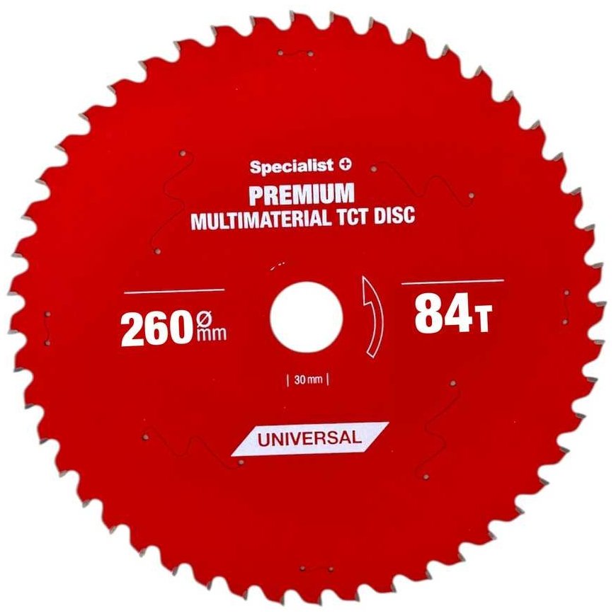 SPECIALIST+ leikkuulevy Multimateriaali 260x84Tx30mm