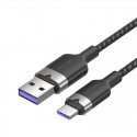 USB 2.0 A - USB-C 6A Vention CTOBF 1M kaapeli (musta) USB 2.0 A - USB-C 6A Vention CTOBF 1M kaapeli (musta)