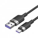USB 2.0 A į USB-C 6A Vention CTOBF 1M laidas (juodas) USB 2.0 A į USB-C 6A Vention CTOBF 1M laidas (juodas)
