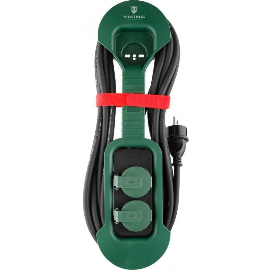 Viking-verkon jatkojohto R280, 2x AC 230V, IP44, pituus 8 m – 2