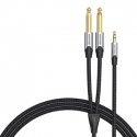 Audio cable mini jack 3.5mm to 2x 6.35mm male jack Vention BARHL 10m Audio cable mini jack 3.5mm to 2x 6.35mm male jack Vention BARHL 10m