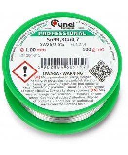 Cynel LC99.3 SW26 100g/1mm lead-free solder.