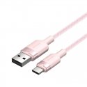 USB 2.0 A - USB-C 3A kaapeli Vention CTNPH 2M (vaaleanpunainen) USB 2.0 A - USB-C 3A kaapeli Vention CTNPH 2M (vaaleanpunainen)