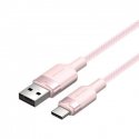 USB 2.0 A - USB-C 3A kaapeli Vention CTNPH 2M (vaaleanpunainen) USB 2.0 A - USB-C 3A kaapeli Vention CTNPH 2M (vaaleanpunainen)