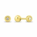 Brilio Silver Minimalist Gold-Plated Earrings with Clear Zirconia EA926Y Brilio Silver Minimalist Gold-Plated Earrings with Clear Zirconia EA926Y