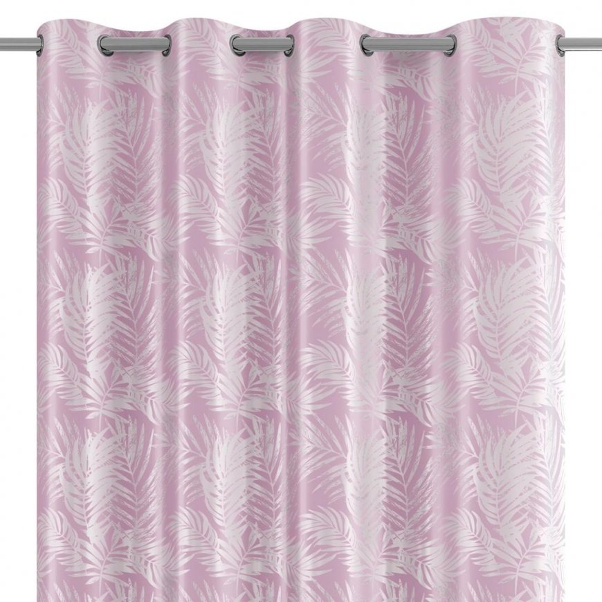 AmeliaHome CURT / AH / VELVET / SILVERLEAVES / POWDER Pink / 140X245 – 4