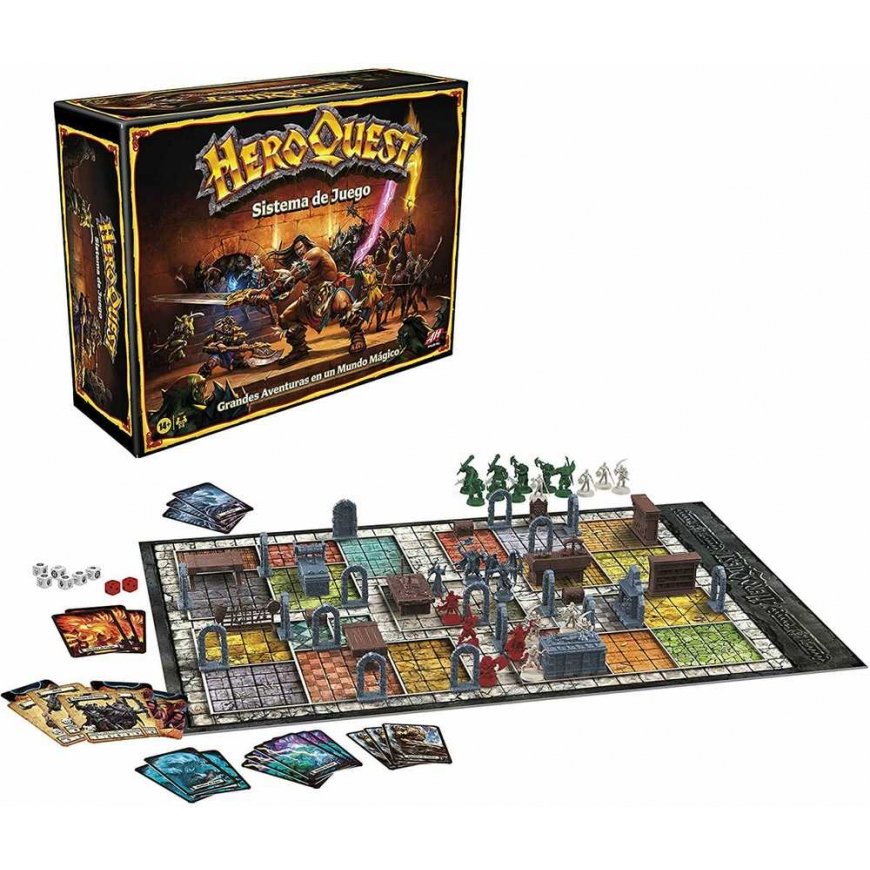 Hasbro Spanish Avalon Hill Dungeon Adventures HeroQuest board game
