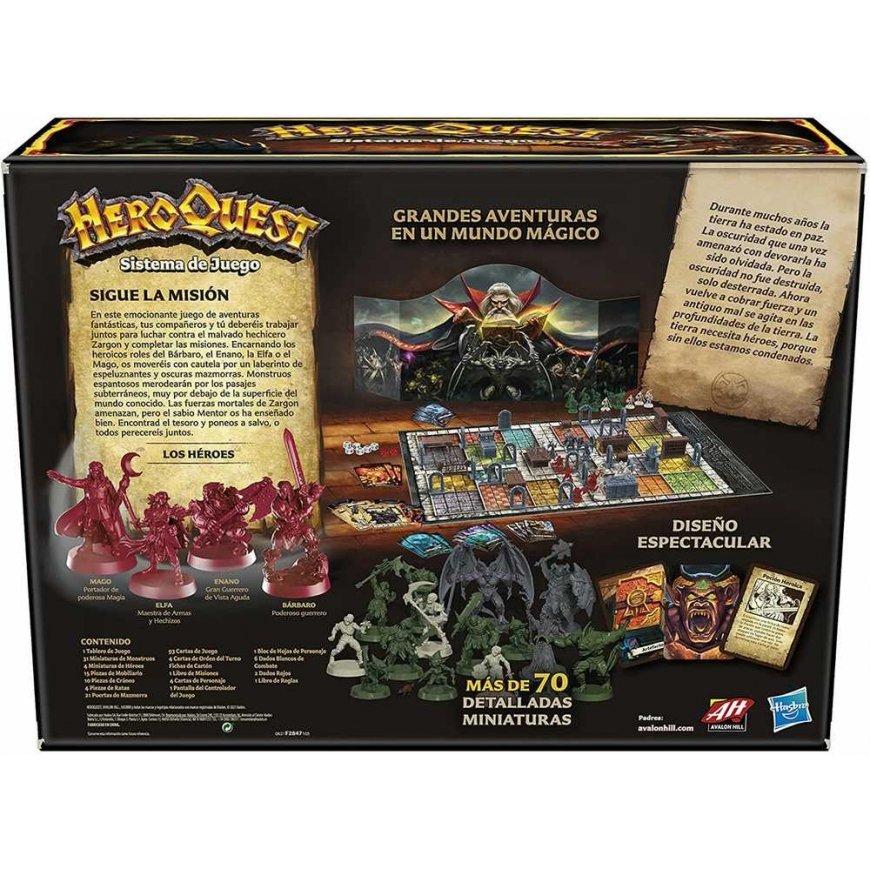 Hasbron espanjalainen Avalon Hill Dungeon Adventures HeroQuest -lautapeli – 4