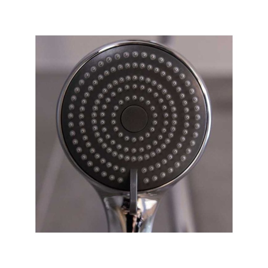 Shower head with water-saving function, Ø 9.6 cm, 3 spray settings, WENKO – 5