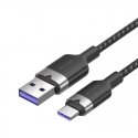 USB 2.0 A į USB-C 6A Vention CTOBH 2M laidas (juodas)