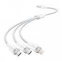 USB 2.0 A to 3in1 3A cable Vention CTPWG 1.5M (white) USB 2.0 A to 3in1 3A cable Vention CTPWG 1.5M (white)