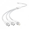 USB 2.0 A į 3in1 3A laidas Vention CTPWG 1.5M (baltas) USB 2.0 A į 3in1 3A laidas Vention CTPWG 1.5M (baltas)