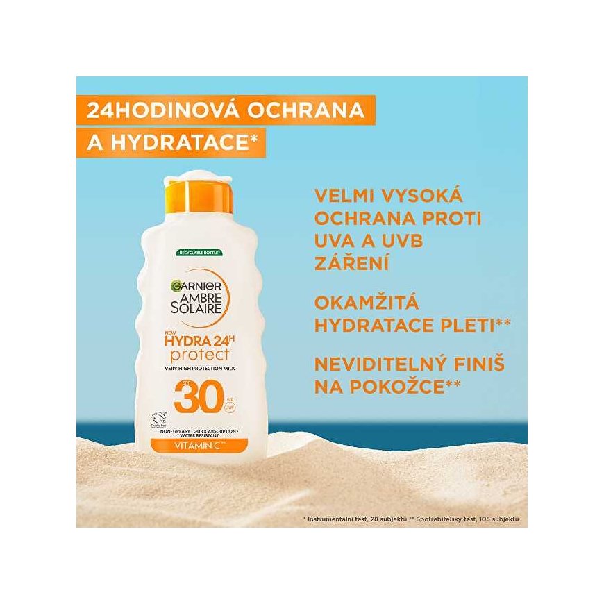 Garnier Sun Protection Milk SPF 30 "Ambre Solaire Hydra 24h Protect" (strongly protective milk) 175 ml Unisex – 4