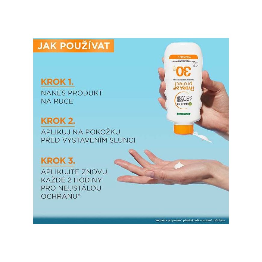 Garnier Sun Protection Milk SPF 30 "Ambre Solaire Hydra 24h Protect" (strongly protective milk) 175 ml Unisex – 5