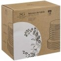 PIECES Porcelain tableware for 6 people, WHITE FLOWERS, 18 pieces PIECES Porcelain tableware for 6 people, WHITE FLOWERS, 18 pieces