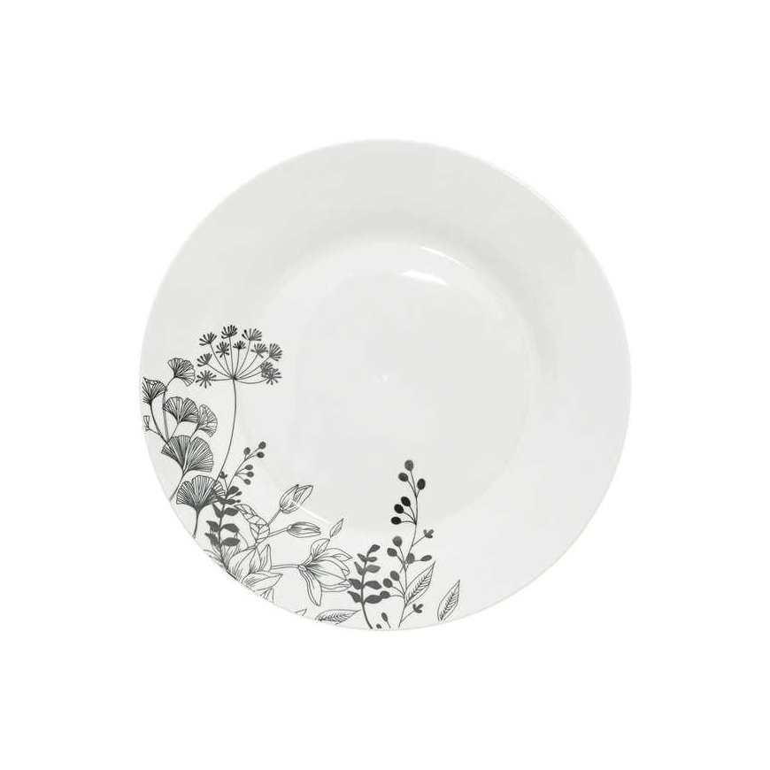 PIECES Porcelain tableware for 6 people, WHITE FLOWERS, 18 pieces – 2